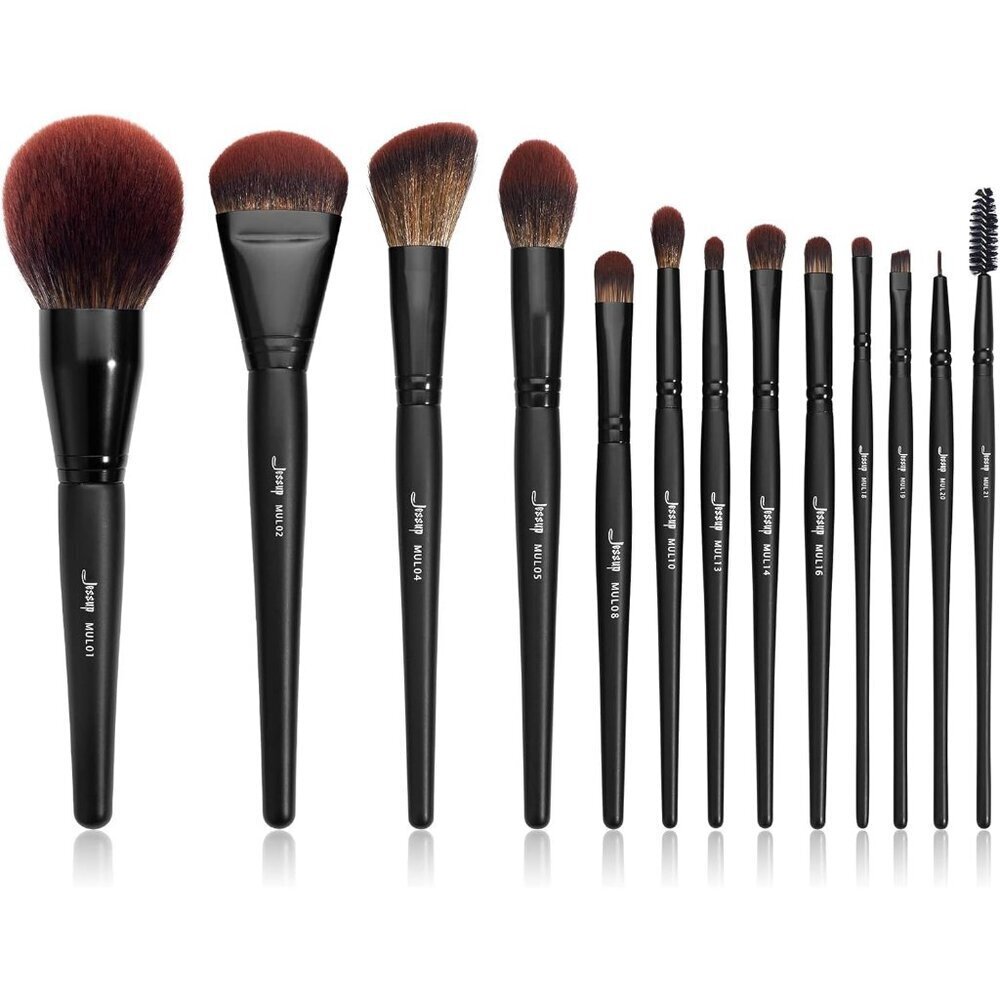 🆕 Women Black Full Makeup Brushes Set Professional Vegan Foundation Concealer